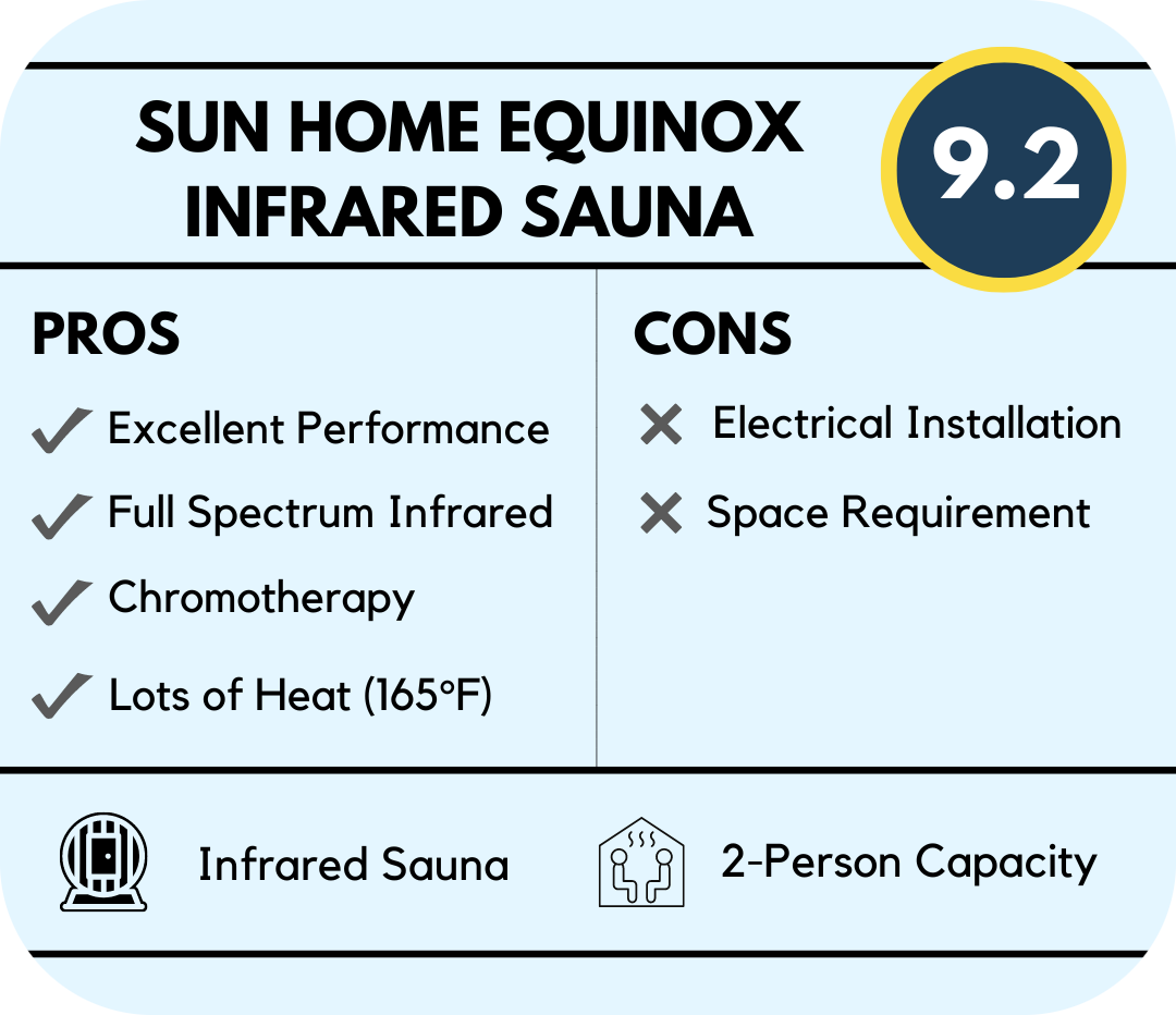 sun home equinox infrared sauna pros, cons, and overview 