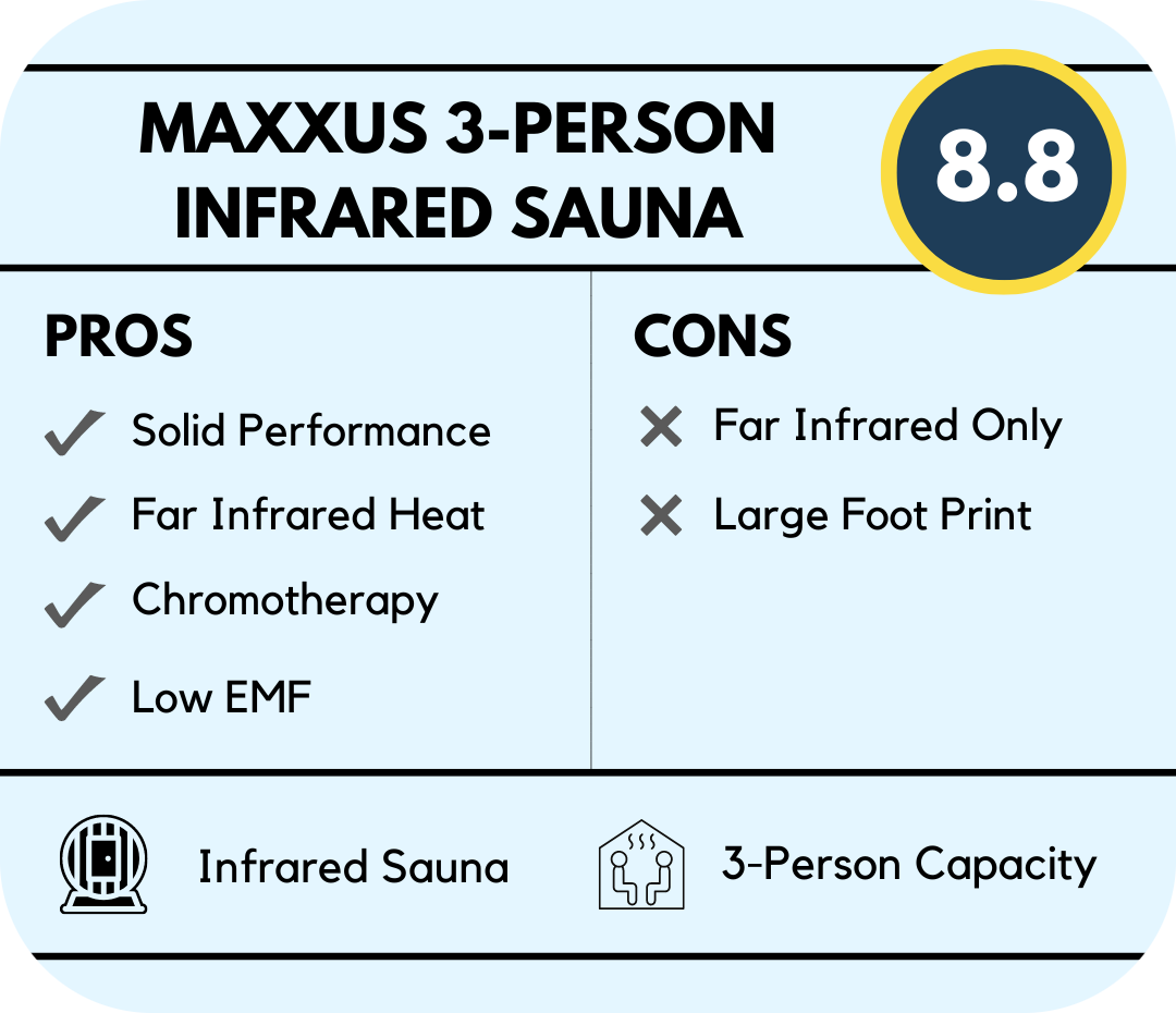 maxxus infrared sauna overview, pros and cons