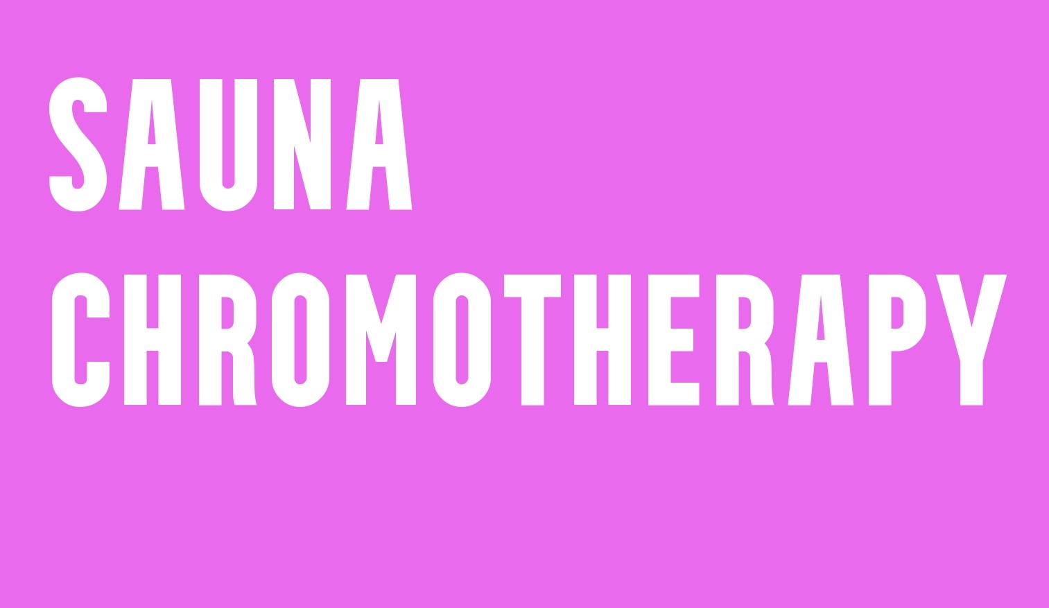 pink graphic of sauna chromotherapy