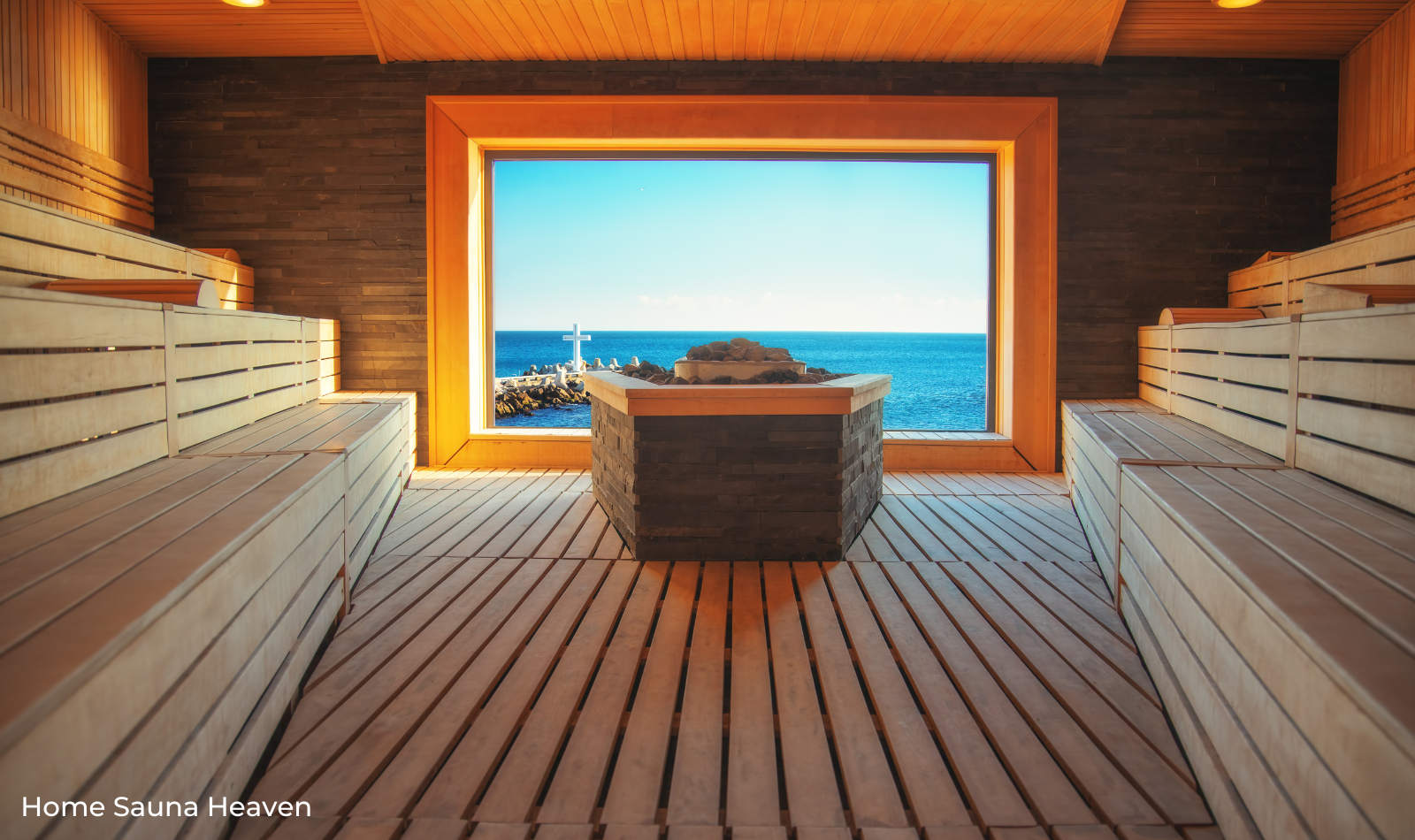 view from an outdoor sauna