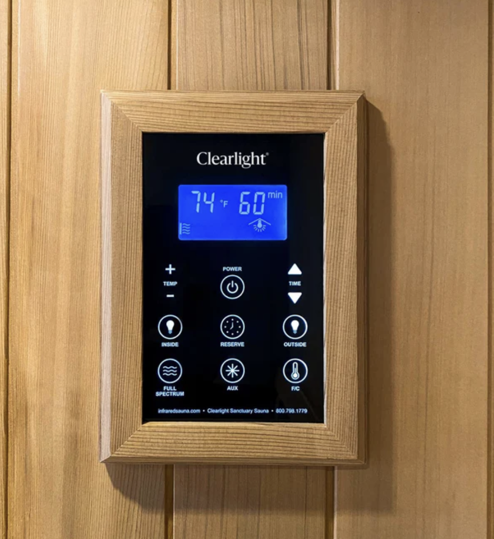 clearlight infrared sauna control panel