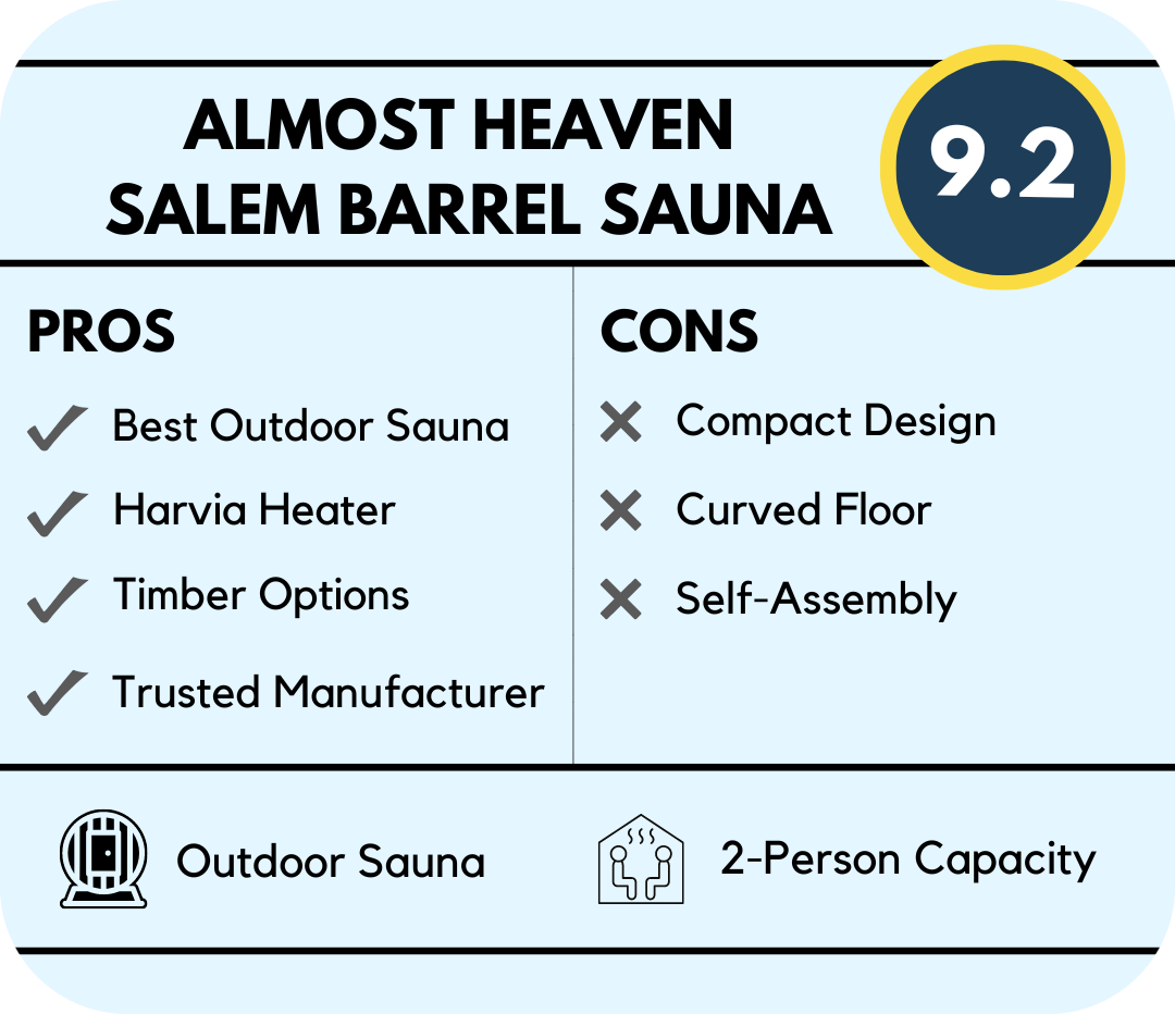 almost heaven salem outdoor sauna overview rating